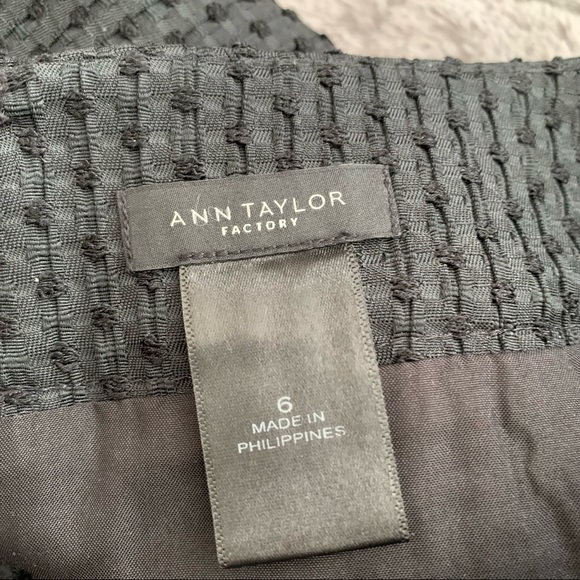 Ann Taylor Womens Factory Black Dotted Textured Pencil Skirt Size 6 - Picture 7 of 7